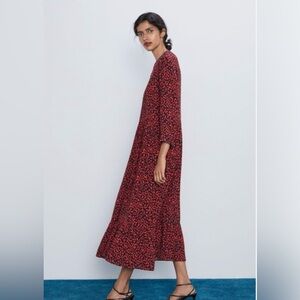 ✨ Zara Leopard Print Maxi Dress - Size: Small ✨